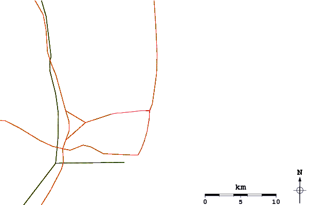 Roads and rivers around 48th Street