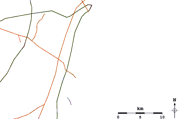 Roads and rivers around Fox Hill Point