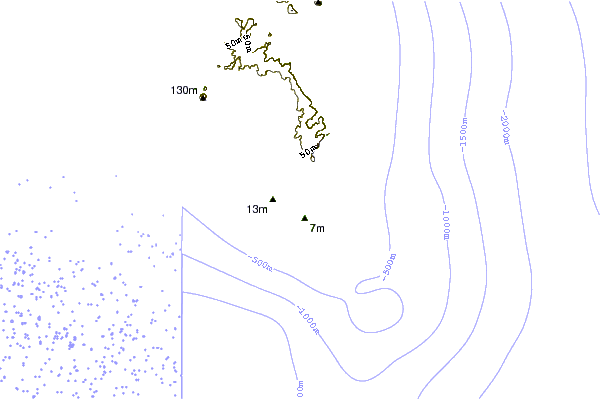 Shoreline around Fragata