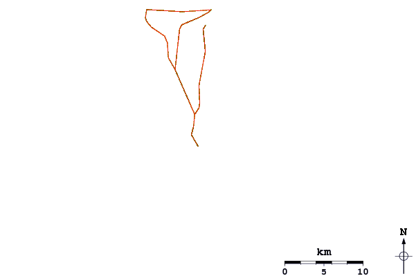 Roads and rivers around Fragata