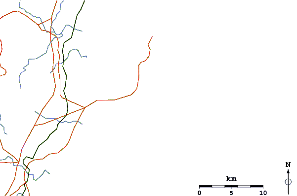 Roads and rivers around Frazer Park