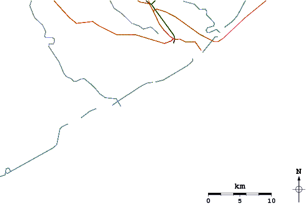 Roads and rivers around Freeport Pier