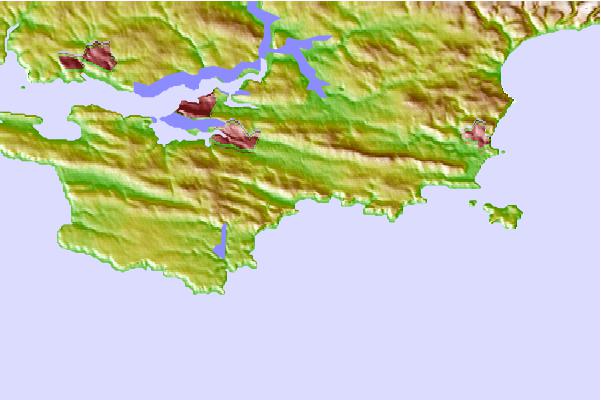 Surf spots located close to Freshwater east