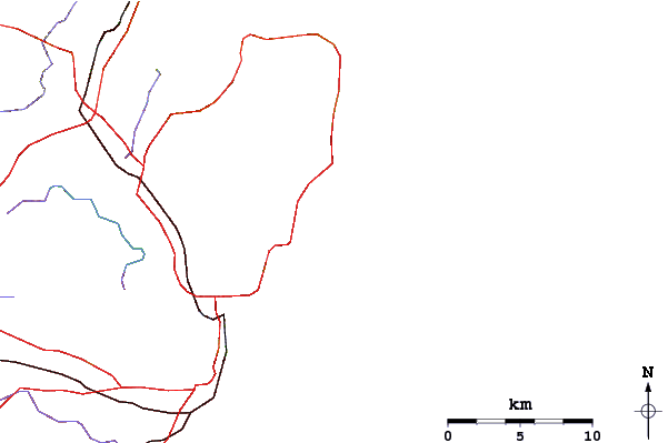 Roads and rivers around Freshwater and Harbord