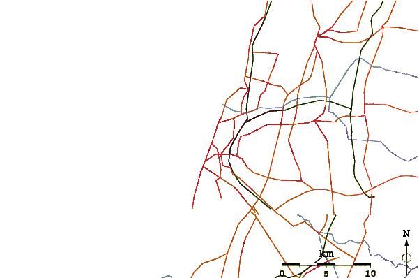 Roads and rivers around Frishman