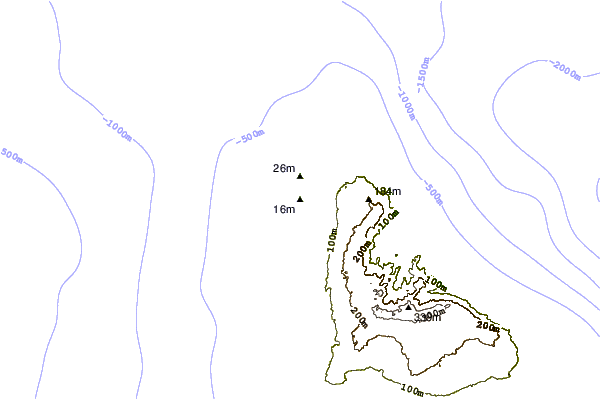 Shoreline around Fryers Well