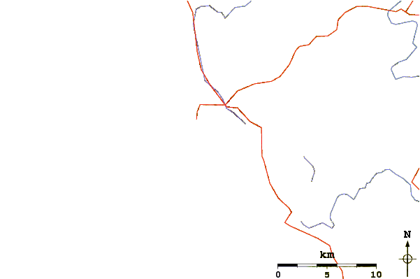 Roads and rivers around Gale Point