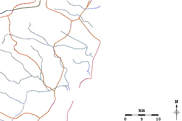 Roads and rivers around Galinhas Harbour