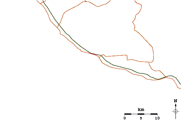 Roads and rivers around Galle