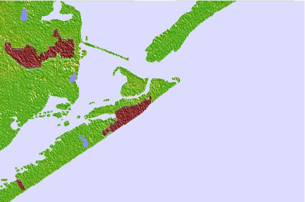 Surf spots located close to Galveston
