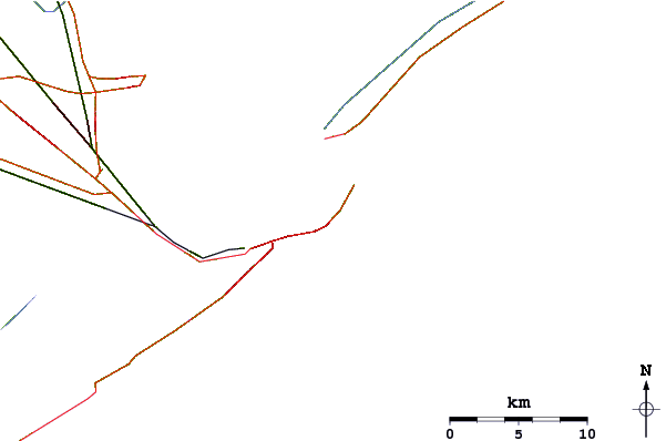 Roads and rivers around Galveston