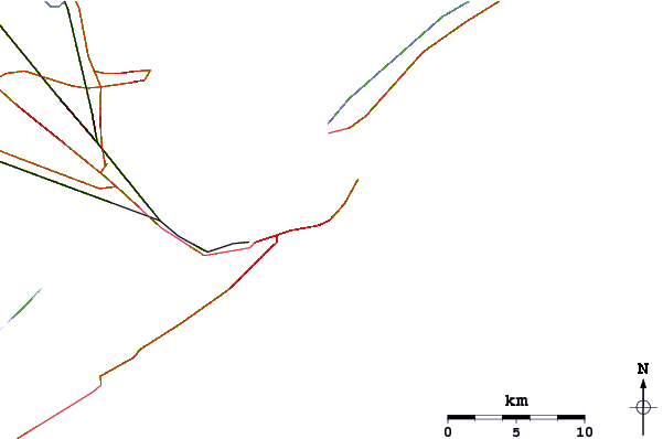 Roads and rivers around Galveston-61st Street Pier