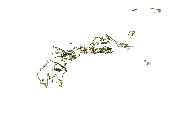 Shoreline around Ganz