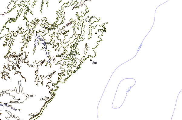 Shoreline around Garie Beach