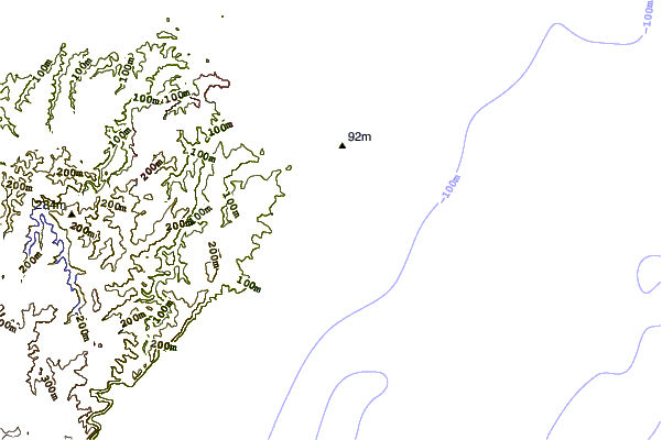 Shoreline around Marley