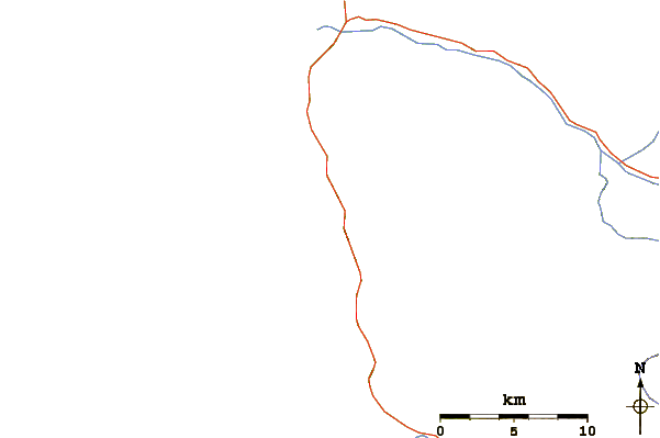 Roads and rivers around Garrapata