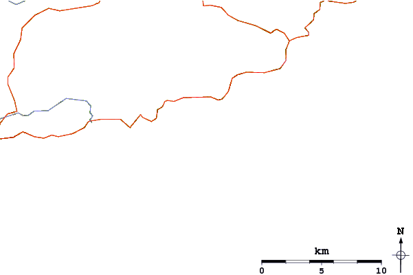 Roads and rivers around Garrettstown