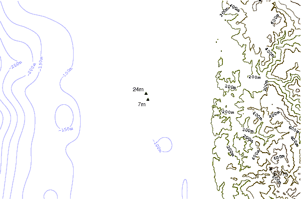 Shoreline around Garths Reef