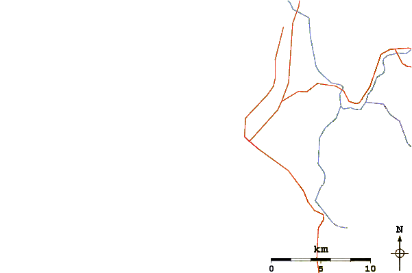 Roads and rivers around Garths Reef