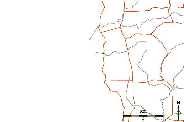 Roads and rivers around Gas Bay