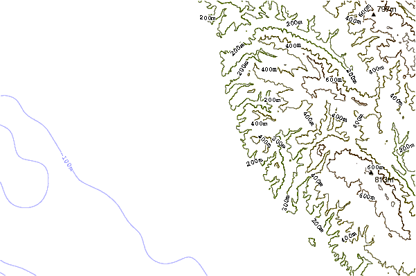 Shoreline around Gazos Creek