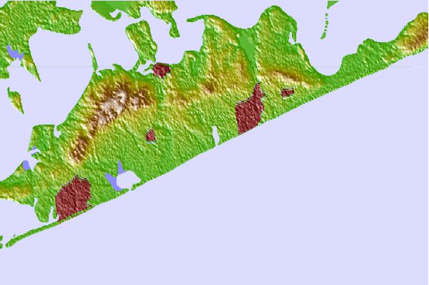 Surf spots located close to Georgica Pond