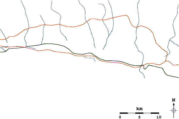 Roads and rivers around Gerickes Point
