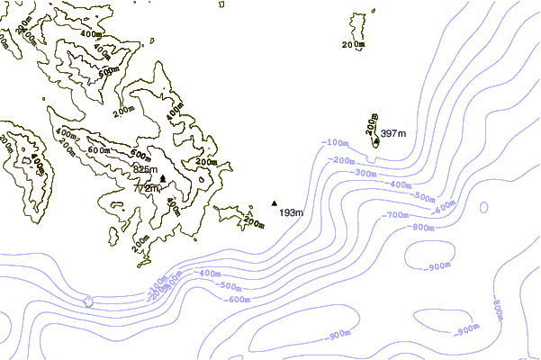 Shoreline around Getares