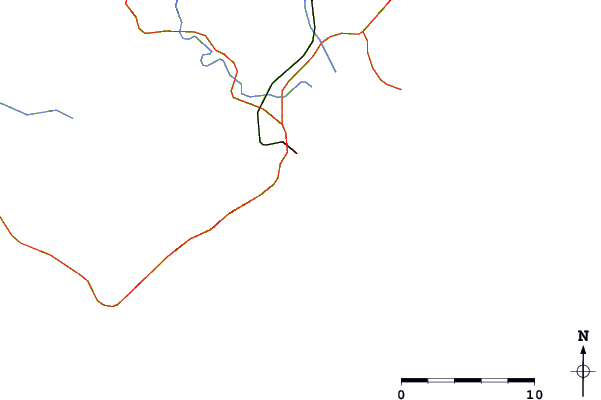 Roads and rivers around Getares