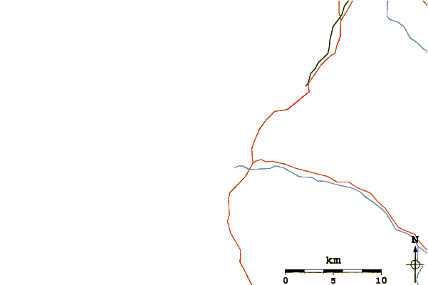 Roads and rivers around Ghost Tree