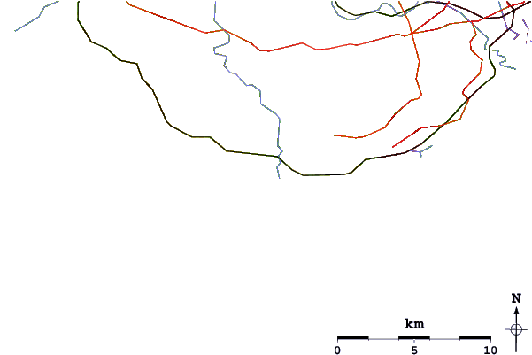 Roads and rivers around Gileston