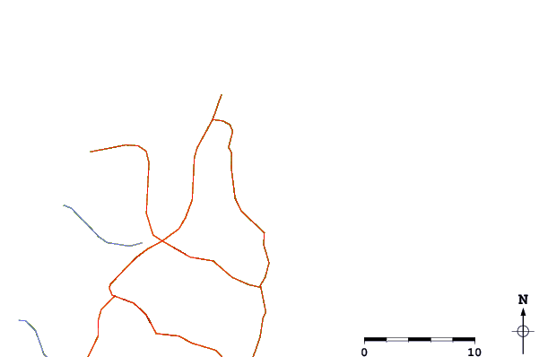 Roads and rivers around Glass Beach