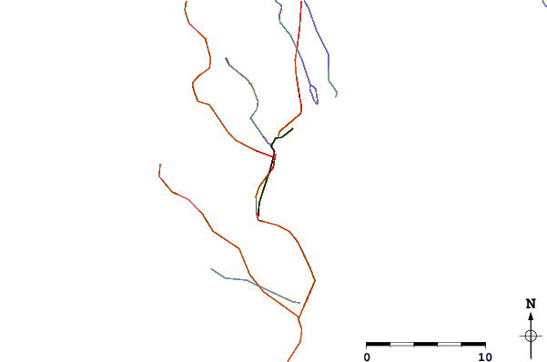 Roads and rivers around Glencairn