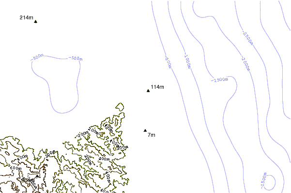 Shoreline around Glendas