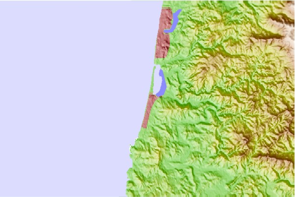 Surf spots located close to Gleneden Beach