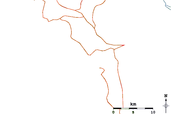 Roads and rivers around Glyfada (Corfu)