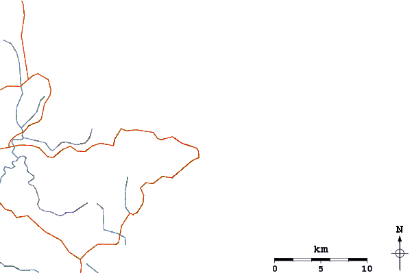 Roads and rivers around Goat Island Reef