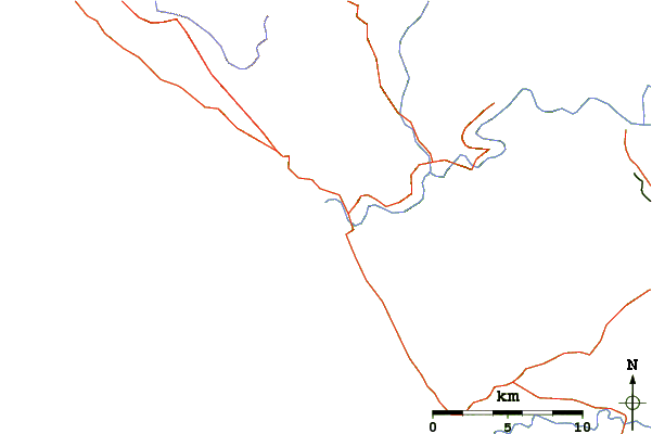 Roads and rivers around Goat Rock