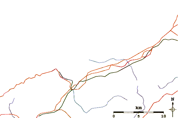 Roads and rivers around Godrevy