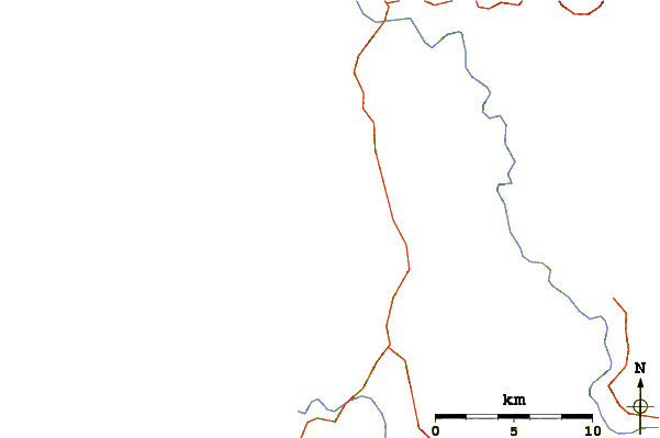Roads and rivers around Gold Bluffs Beach