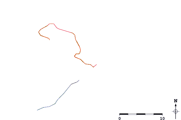 Roads and rivers around Golden Beach (Thassos)