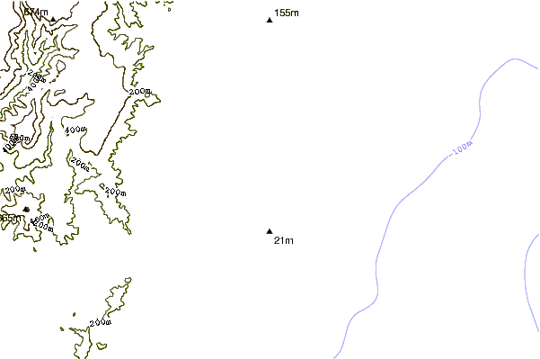 Shoreline around Golf Course Reef