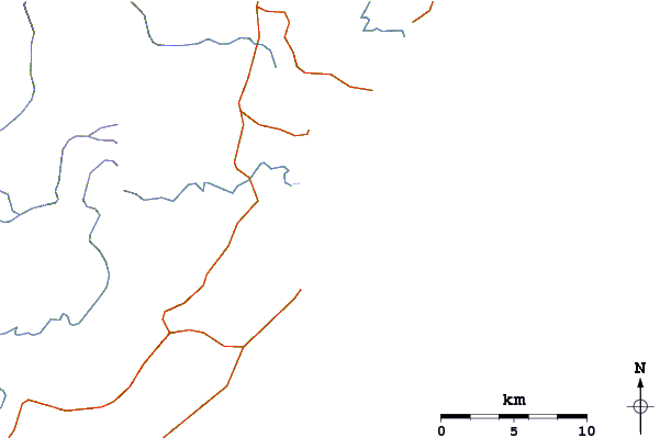 Roads and rivers around Golf Course Reef