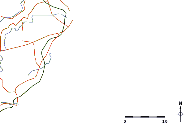 Roads and rivers around Gomoda