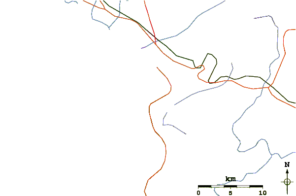 Roads and rivers around Gordons Bay Harbour
