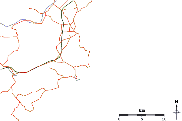 Roads and rivers around Gore Bay