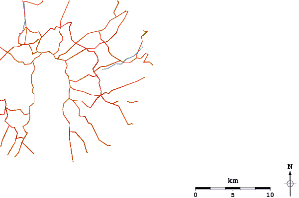 Roads and rivers around Gough Bay