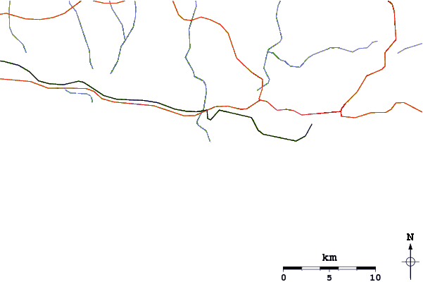 Roads and rivers around Goukamma River Mouth