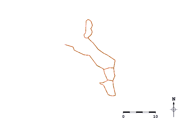 Roads and rivers around Grande Anse (Mahe)