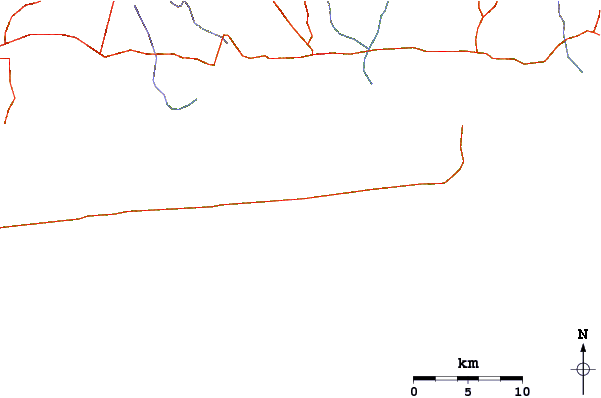 Roads and rivers around Grand-Lahou